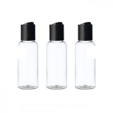 Set Sticle Transparente Capac Negru pentru Calatorie 50ml - 3buc