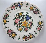 240605.01 - Set 2 farfurii majolica Italia anii 1940 semnate artist G. Notari