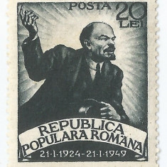 |Romania, LP 250/1949, 25 de ani de la moartea lui V.I. Lenin, MNH