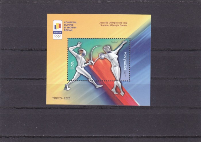 ROMANIA 2020 - JOCURILE OLIMPICE DE VARA TOKIO, COLITA, MNH .