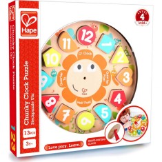 Ceas din lemn Hape - Chunky Clock