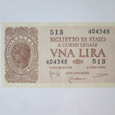 Italia 1 Lira 1944 în stare foarte bună