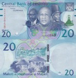 Lesotho 20 Maloti 2021 UNC Bancnota Afrika