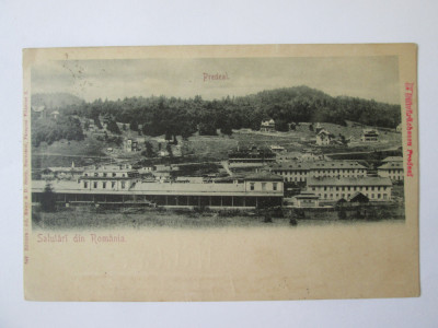Carte postala circulata 1903:Predeal/Gara-Salutari din Romania foto