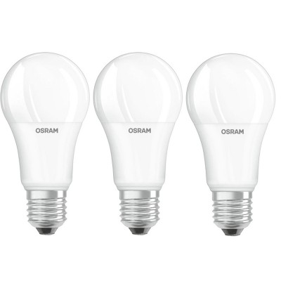 Set Becuri LED Osram Base Classic, A100, 13 W, 1521 Lumeni, 2700 K, 240 V, E27, A+, 3 bucati foto