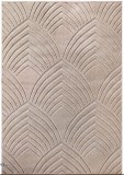 Cumpara ieftin Covor Oksi 38009-202, Marime 60 x 110 cm, Bej, Inaltime Fir 6,5 mm, Antialergic, Polipropilena, Living, Dormitor, Hol