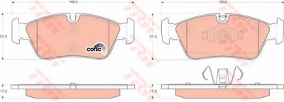 Set placute frana,frana disc BMW Seria 1 Cupe (E82) (2007 - 2013) TRW GDB1625 foto