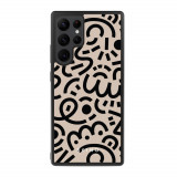 Husa Samsung Galaxy S22 Ultra - Skino Doodle, negru bej