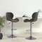 vidaXL Scaune de bar, 2 buc., gri &icirc;nchis, catifea 334912