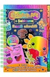 Set Creativ Scratch Art Kawaii Adorabili | Sabloane, Planse Razuit, Colorat | Carte Copii Clementine Derodit