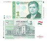 Tadjikistan 1 Somoni 1999 P-14a UNC