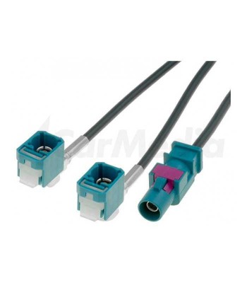 Cablu adaptor antena auto Fakra mufa tata - Fakra soclu mama x2 foto