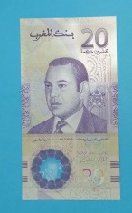 Bancnotă Comemorativă Maroc (pick 78) 20 Dirhams 2019 UNC serie: 670625