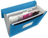 Mapa de prezentare A4 cu 6 compartimente cu elastic plastic albastru Esselte