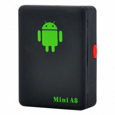 Mini GPS Tracker Techstar® A8, Urmarire LBS, Alarma, Microfon, Spion, SIM GSM, Mesaje si Apeluri Automate, Detectarea Vocii