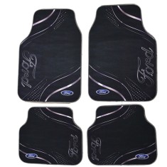 Covorașe Auto Universale FORD &ndash; Design Negru Elegant 4 Piese
