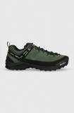 Salewa pantofi Wildfire Leather barbati, culoarea verde