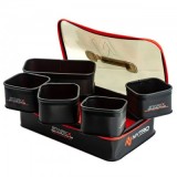 Set Nytro Starkx System Tray: Geantă Accesorii Pescuit + 5 Cutii EVA Nada (4x 12x12x8cm, 1x 24x12x8cm), 40x27x8.5cm