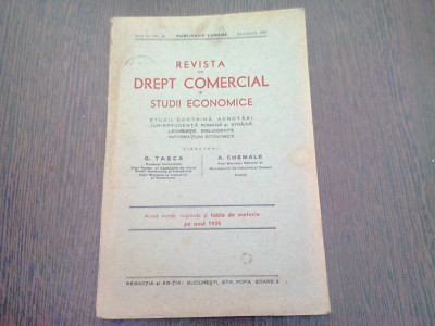 REVISTA DE DREPT COMERCIAL SI STUDII ECONOMICE NR.10/1935 foto
