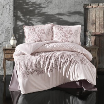 Lenjerie de pat ranforce clasy king size (rubby v2) foto