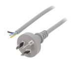 Cablu 3x0,75mm2 AS/NZS 3112 cu mufă, cablu PVC 1,5m gri