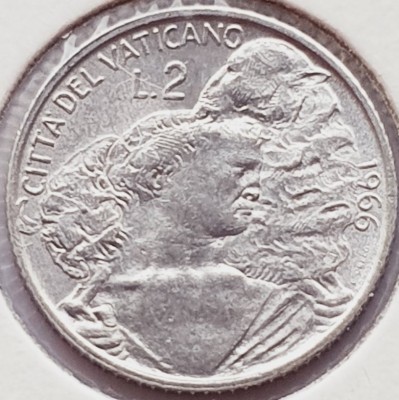 3109 Vatican 2 Lire 1966 Pavlvs VI tiraj 90.000 km 85 foto