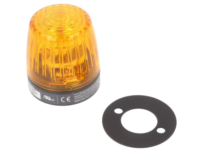 Semnalizator luminos ambră 24VDC IP65