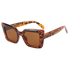 Ochelari patrati si mari pentru femei Techsuit, leopard, 5277 foto