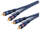 Cablu RCA Goobay 5m Aurit x2 Control Ambele Părți 50175