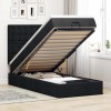 VidaXL Cadru de pat otoman cu saltea țesătură neagră 90x190cm 3313287