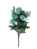 Cumpara ieftin Flori artificiale decorative, trandafiri, albastru, 55 cm