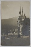 CASTELUL PELES , VEDERE SPRE TERASA , FOTOGRAFIE FORMAT CARTE POSTALA , 1918