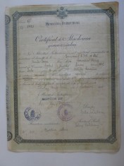 Rar! Certificat de absolvirea gimnaziului C.F.R. de stat din Ocnița-Soroca