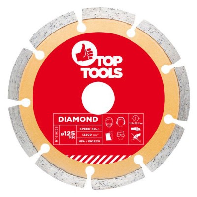 Disc diamantat 125x22,2mm segmentat TOP TOOLS 61H325 HardWork ToolsRange foto