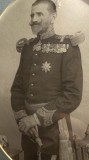 GENERAL DE DIVIZIE ARNOLD BELLER(TATAL AVIATORULUI RADU BELLER)/FOTOGRAFIE VECHE INRAMATA CU PASSEPARTOUT/PIESA FOARTE RARA IN STARE EXCELENTA !