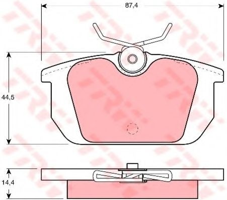 Set placute frana,frana disc FIAT PUNTO (176) (1993 - 1999) TRW GDB466
