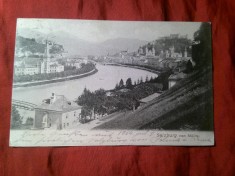 Carte Postala Ilustrata - Salzburg circulata 1904 la Nagyszeben - Sibiu