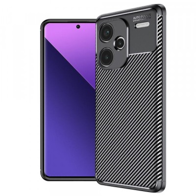 Husa pentru Xiaomi Redmi Note 13 Pro+, Techsuit, CarbonFiber, Neagra foto
