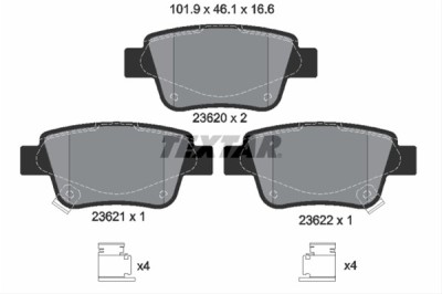 Set placute frana TEXTAR 2362002 foto