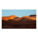 Tablou Canvas, "Umbrele aurii ale deșertului la amurg", Deșert, Dune, Apus, Nisip, Seară, Lumină, Coline, Căldură, Sereinitate, Contrast, 39 x 26 cm,