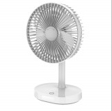 Cumpara ieftin Ventilator portabil, Platinet 45242, diametru 140mm, cu baterie 3000mAh si lumina de noapte, alb