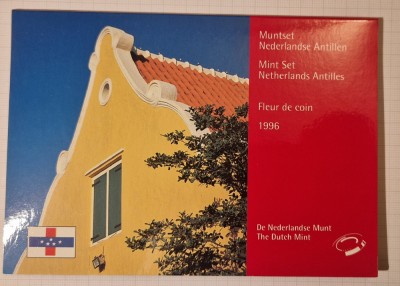 Set Monede Antilele Olandeze, Netherlands Antilles, 1996, 7 monede, 1 jeton foto