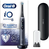 Periuta de dinti electrica Oral-B iO8 cu Tehnologie Magnetica si Micro-Vibratii, Inteligenta artificiala, Display led interactiv, Senzor de presiune S