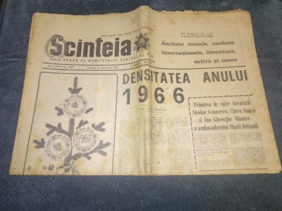 ZIARUL SCANTEIA 31 DECEMBRIE 1966 foto