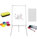 Flipchart magnetic Extra, 70x100 cm, inaltime ajustabila + hartie flipchart, markere, burete, magneti (5 ani Garantie)