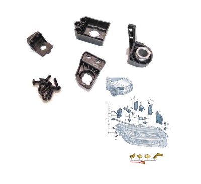 Set reparatie far VW TIGUAN, 05.2016-12.20, partea dreapta, original, cu parti de montare, foto