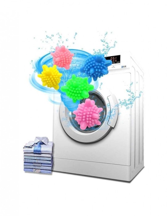 Set 5 bile anti-scamosare si inmuiere a rufelor pentru masina de spalat