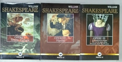 OPERE de WILLIAM SHAKESPEARE , VOLUMELE I - III , 2010, VEZI DESCRIEREA ! foto