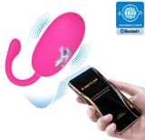Ou Vibrator Doreen 12 Moduri Vibratii, 3 Moduri Electrosocuri, Silicon, Bluetooth Control, Free App, USB, Roz