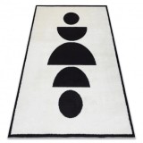 Modern covor MODE 8598 geometric crem / negru, 160x220 cm